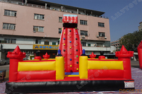 Lilytoys Custom ized Design Aufblasbares Sportspiel Aufblasbare interaktive Spiele Car Theme Bouncy Climbing Tower für Kinder