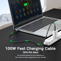 USB-C mobile vers Type-C 5A PD 100 W 1M 2M 3M Tipo C Câble USB3.2 Câble de données USB Type C à charge rapide pour téléphone Android