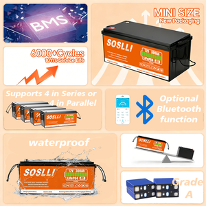 Литий-железо-фосфатный аккумулятор (LiFePO4) 12В для солнечных уличных фонарей, 7Ач, 9Ач, 10Ач, 14Ач, 25Ач, 30Ач, 40Ач, 50Ач, 60Ач - Product Image 3