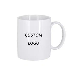 Wholesale 11oz 330ml 8cm Thickened <b>Porcelain</b> White Bone China American Style Large Capacity Coffee <b>Mug</b> with Custom Logo - Product Image 3