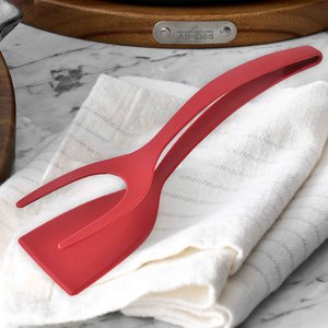 Wholesale Non-Stick & Heat Resistant Nylon Flip <b>Spatula</b> 2 in 1 Flipper with Tongs for <b>Burger</b> Steak Omelets - Product Image 2