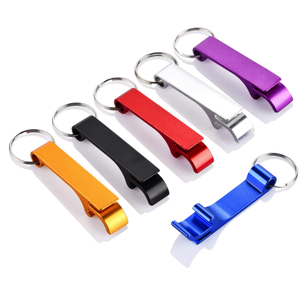 カスタマイズロゴプロモーションミニポータブルLlaveroキーチェーンキーリングポケット金属アルミニウムビール瓶栓抜き - Product Image 5