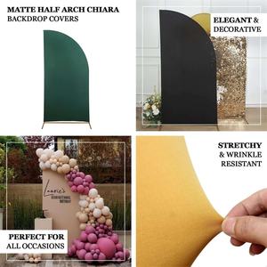 Wholesale Wedding Elegant Premium Stretch Spandex Half Fitted Arch <b>Cover</b> Chiara Wall System for <b>Garden</b> Party - Product Image 2