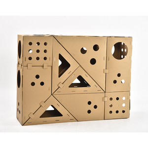 Petstar diy montado reciclável casa do gato do cartão - Product Image 4