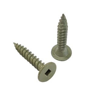Tornillos autorroscantes de cabeza plana de perfil bajo de tamaño completo para fijación de clips metálicos, accionamiento cuadrado de 1 pulgada - Product Image 1