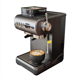 Nouvelle <span class=keywords><strong>machine</strong></span> à expresso semi-automatique rétro avec broyeur intégré, 20 bars, PID, pour usage domestique, mousseur à lait vapeur, contrôle de la température - Product Image 6