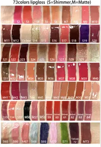 Hot Selling 73 Kleuren Groothandel Make-Up Shinny Lipgloss Private Label Veganistische Shimmer Matte Lipgloss
