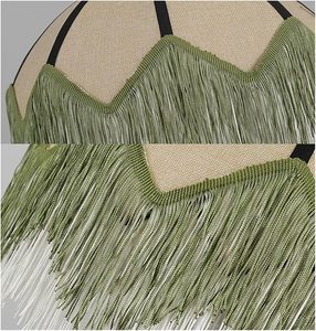 Lustre suspendu en tissu tissé à franges, style vintage, moderne, restaurant, nordique, luxe, îlot de cuisine, salle à manger - Product Image 5