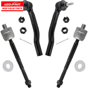 Sistema de Dirección Automática, Extremos de Barra de Acoplamiento Delantera Interior y Exterior Izquierda y Derecha para Nissan Cube 2009-2014 <span class=keywords><strong>Versa</strong></span> 2007-2012, Paquete de <span class=keywords><strong>4</strong></span> - Product Image 2