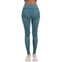 Leggings de yoga sans couture de haute qualité, taille haute, extensibles dans 4 directions, pour la course et l'entraînement, avec effet ventre plat, pantalon de sport et de fitness