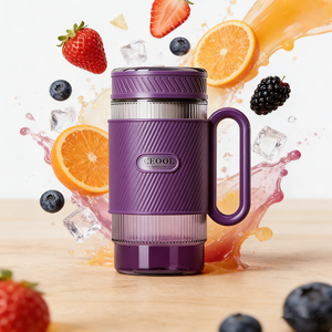 <span class=keywords><strong>Licuadora</strong></span> Portátil USB de 0.5L con Nuevo Diseño, 26 Cuchillas de Acero Inoxidable, Autolimpiante, a Prueba de Fugas, para Smoothies, Jugos, Hielo y Frutas, con Certificación CE y FCC - Product Image 4