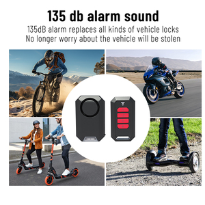 Alarma antirrobo inalámbrica de 135dB para motocicleta, alarma impermeable para bicicleta, Sensor de movimiento de vibración de seguridad para bicicleta eléctrica - Product Image 5