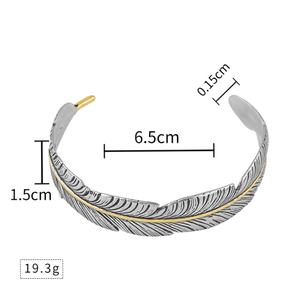 Bracelet ajustable pour femme en acier inoxydable plaqué titane, design squelette, style ouvert, hip-hop - Product Image 5