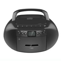 Lecteur de cassette radio DVD CD portable rose 4 pistes Musique MP3 Cassette Enregistreur