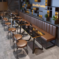 Ensembles de mobilier de restaurant moderne en gros : banquettes de café, de restauration rapide, canapés, tables et chaises de salle à manger, et canapés de restaurant