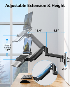 <span class=keywords><strong>Support</strong></span> mural réglable pour <span class=keywords><strong>ordinateur</strong></span> <span class=keywords><strong>portable</strong></span> jusqu'à 27 pouces avec plateau <span class=keywords><strong>ventilé</strong></span> - Product Image 3