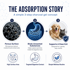 Gel de Carbón Activado para Mascotas de Alta Adsorción, para Perros y Gatos, Apoyo al Tracto Digestivo, Suplemento de Arcilla Bentonita de Marca Privada - Product Image 4