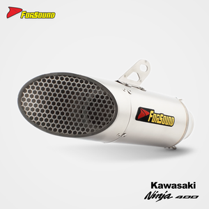 Precio de Fábrica al por Mayor Forsound: Escape Rectangular de Doble Salida de Acero Inoxidable con Diseño de Panal de Abeja para <span class=keywords><strong>Kawasaki</strong></span> Ninja <span class=keywords><strong>400</strong></span> - Product Image 4