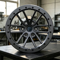 Jantes de course tout-terrain en alliage d'aluminium forgé Orida 6061-T6 4x4, 16-24 pouces, personnalisées, PCD 130 mm, noir mat