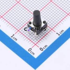 TS-1095PD-A14B3-D2 Tactile Switch Through hole-4P,6x6mm Switch Single Pole Single Throw Round Button 2.5N Through Hole - Product Image 1