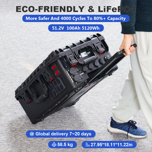 Paquete de batería de fosfato de hierro y litio recargable con batería de almacenamiento de energía solar tipo caja de carrito - Product Image 6