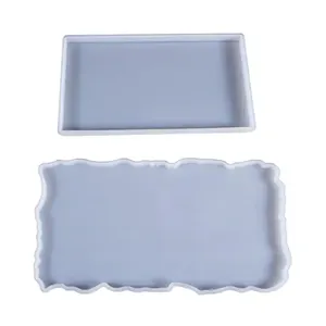 Moule en silicone pour grand plateau rectangulaire 3D fait main bricolage personnalisé en gros pour résine époxy