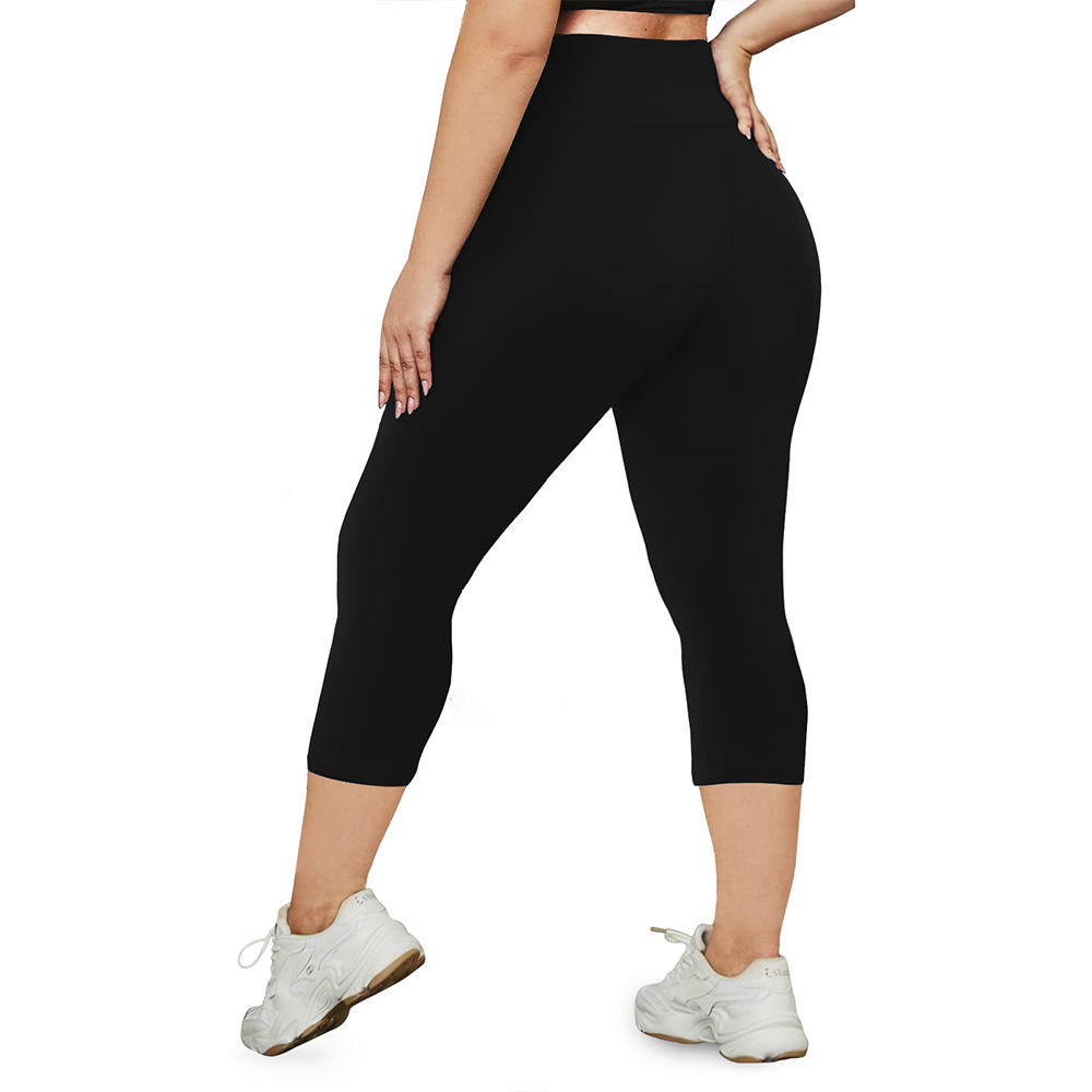 Black large size yoga pants