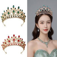 Diadème de mariée en cristal européen et américain Robe de mariée élégante Couronne et accessoire de cheveux pour les fêtes d'anniversaire Performance