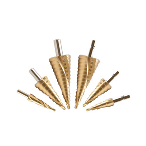 <b>Spiral</b> Step Drill Bit Set High-Speed Steel Titanium-Plated <b>Electric</b> Drill with Hexagonal Shank for Opening Holes - Product Image 2
