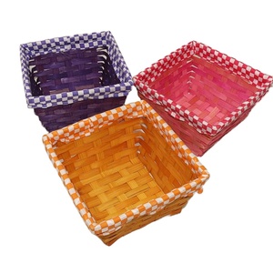Factory Customized Woven Bamboo Festival <strong>Gift</strong> <strong>Basket</strong> Bamboo Storage Display <strong>Basket</strong> Bamboo <strong>Easter</strong> Decoration <strong>Basket</strong> with Liner - Product Image 1