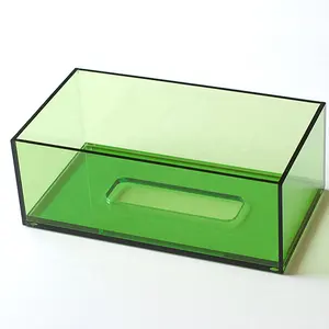 High Quality Custom Acrylic Tissue Box Clear Colored Transparent Acrylic Box Custom Tissue Holder