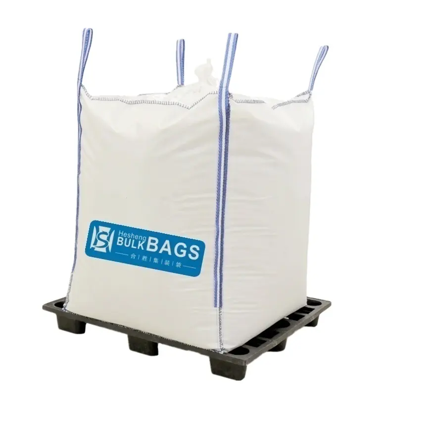 Plastic PP FIBC big jumbo bag 500kg 1000kg 1500kg 2000kg portable flour pp woven bag