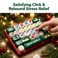 Clavier mécanique anti-stress créatif et mignon de la série de Noël, 26 touches, jouet sensoriel pour enfants, soulagement du stress, vente chaude