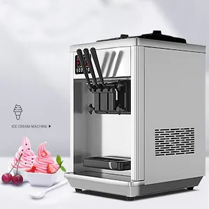 Коммерческая машина для мороженого, мягкое мороженое, автоматическая настольная портативная передвижная машина для мороженого 28 л/ч