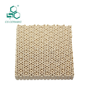 Plaque céramique <span class=keywords><strong>en</strong></span> nid d'abeille infrarouge 200x140x13 mm <span class=keywords><strong>en</strong></span> cordiérite et alumine pour cassette de cuisson industrielle au gaz - Product Image 2
