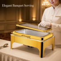 Chauffe-Plat Professionnel à Alcool pour Hôtels et Restaurants, Équipement de Maintien au Chaud pour Buffets et Événements, Plat de Présentation Chauffant pour Mariages
