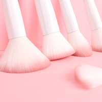 Juego de 11 Brochas de Maquillaje Veganas Blancas de Alta Gama para Mujer, Brochas de Maquillaje Profesionales de Lujo de Marca Privada Personalizadas
