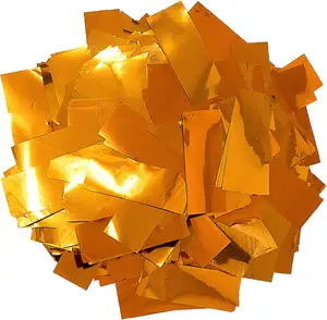 Shunli 메탈릭 알루미늄 호일 컬러 종이 색종이 2*5cm 내화 직사각형 금속 종이 색종이 종이 대포 용 색종이