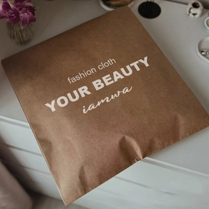 100% Pure Paper Mailer Logotipo personalizado con parte inferior Ropa ecológica Envío Kraft Sobres de correo Apariencia Express Post Bag - Product Image 6