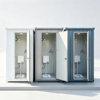 Cabine de toilettes modulaire portable ODM OEM 20 pieds, salle de bain préfabriquée avec séparation humide-sèche, design moderne pour bureau et extérieur