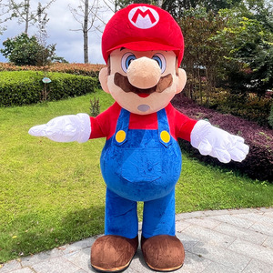 Costume de mascotte <span class=keywords><strong>gonflable</strong></span> en coton sur le thème des personnages de dessins animés des frères Mario avec casque pour les fêtes et Noël - Product Image 5