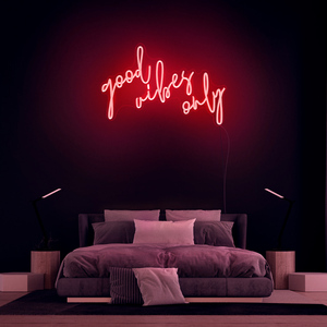 Livraison Gratuite 50cm12V Lettres Acryliques Flexibles Personnalisées pour Mur Logo Signalétique Lumière LED Électronique Bonnes Vibrations Uniquement Enseigne au <span class=keywords><strong>Néon</strong></span> - Product Image 4