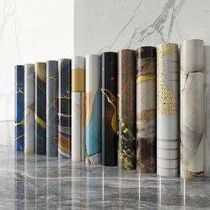 วอลเปเปอร์ลายหินอ่อน 3 มิติ แบบมีกาวในตัว กันน้ำ กันเชื้อรา หนาขึ้น ลอกติดได้ ลายเรขาคณิต สำหรับตกแต่งบ้าน อพาร์ทเมนต์ ห้องครัว - Product Image 4