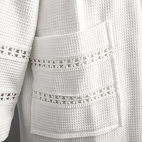 Peignoir en coton tricoté à motif gaufré, unisexe, pour hôtel, sauna, resort, spa, salon, léger et respirant, vente en gros