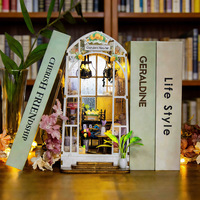 Casa de Madera Modelo Cabaña, Kit de Ensamblaje DIY, Invernadero en Miniatura, Adorno de Escritorio, Juguete de 32x21x5.5cm para Mayores de 14 Años