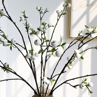 JingRui Nieuwe Chinese Stijl Miniatuur Kunstmatige Appelbladeren Rode Bes Fruitplant Kunststof & Schuim 58cm/70cm Huis Bruiloft Decoratie