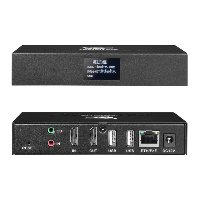 TBS2604-PoE NDI|HX Supported 4K30FPS H.265/H.264 Metal IP Video Encoder & Decoder with AAC Audio and Web GUI for Live Streaming