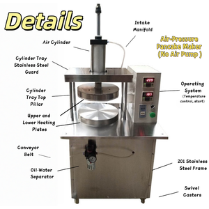 Machine de haute qualité pour pain <span class=keywords><strong>arabe</strong></span> pita, pain saj, tortilla, crêpe, machine à presser la pâte de 20 à 80 cm de diamètre, crêpe de canard - Product Image 6