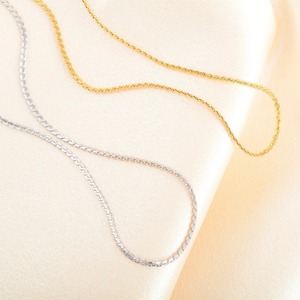 Collier en forme <span class=keywords><strong>de</strong></span> S Yadreva, chaîne fine en acier inoxydable, accessoires <span class=keywords><strong>de</strong></span> bijoux, maillons simples, couleur <span class=keywords><strong>or</strong></span>/argent - Product Image 5