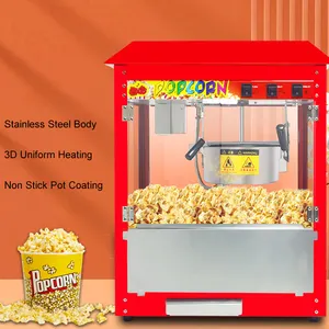 Fabriek Professionele Elektrische Automatische Pop Corn Machines Commerciële Popcorn Maken Machine Met Dak